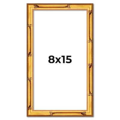 8x15 Frame Gold Bamboo Picture Frame - Complete Modern Photo Frame