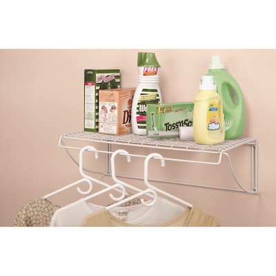 ClosetMaid White Wire Laundry Room Storage Shelf