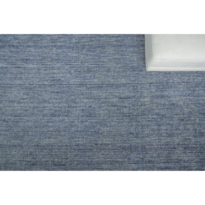 EXQUISITE RUGS Catalina Hand-loomed Wool/Bamboo Silk Blue Area Rug.