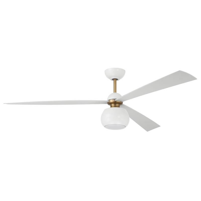 Otto - White/Satin Brass