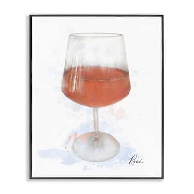 Stupell Modern Rosé in Glass Framed Giclee Art Design By Matthew Piotrowicz