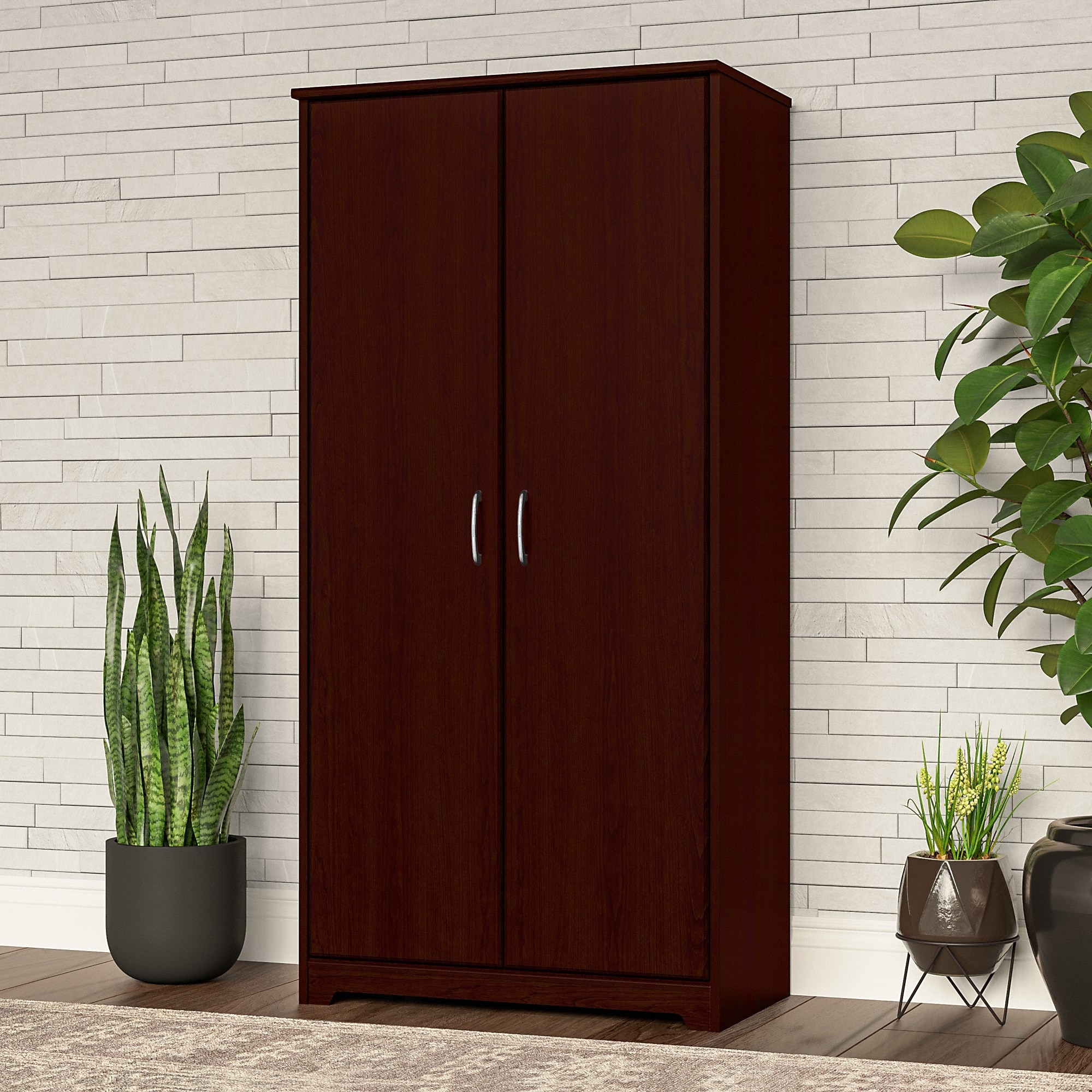 Bush furniture cabot storage cabinet with doors hot sale