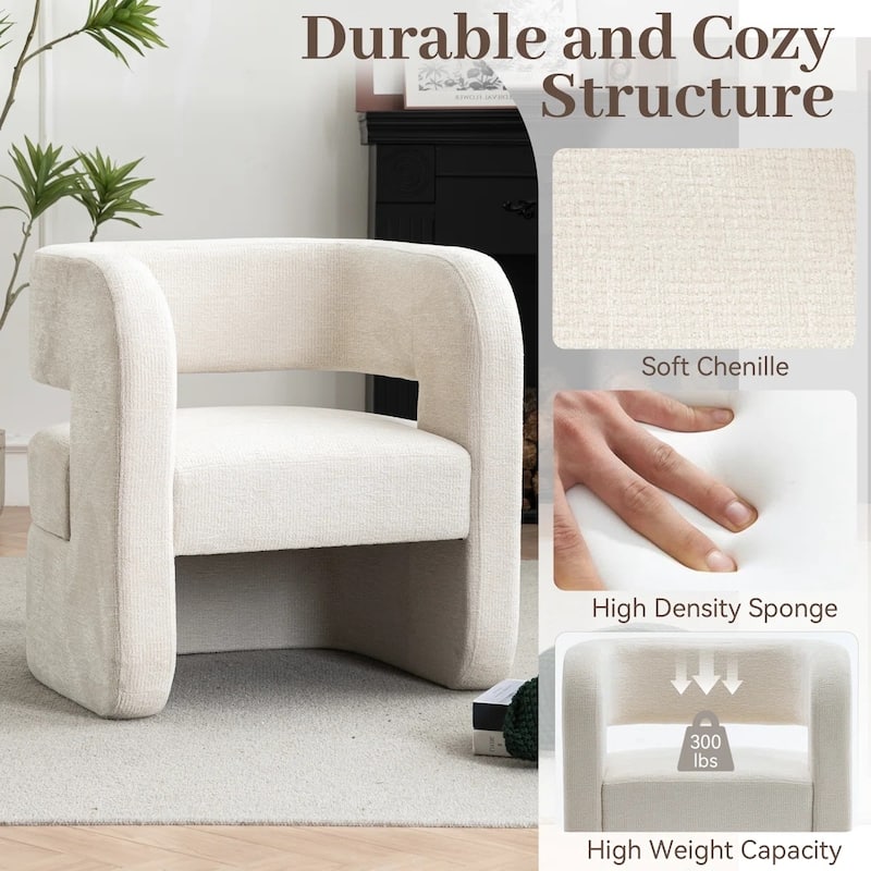 Full Assembled Upholstered Accent Chair For Living Room