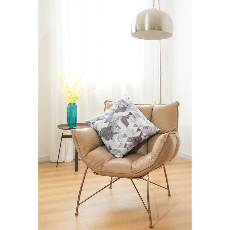 Capri Collection Patterned Faux Cowhide Printed Throw Pillow