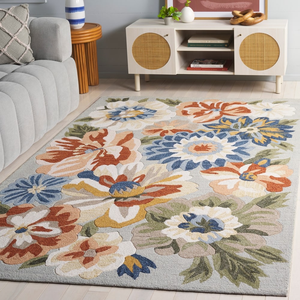 SAFAVIEH Handmade Jardin Androula Floral Wool Rug