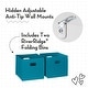 preview thumbnail 10 of 14, Kids Curve Appeal 23 in. 4 Cubby Bookcase – White with Optional Bins