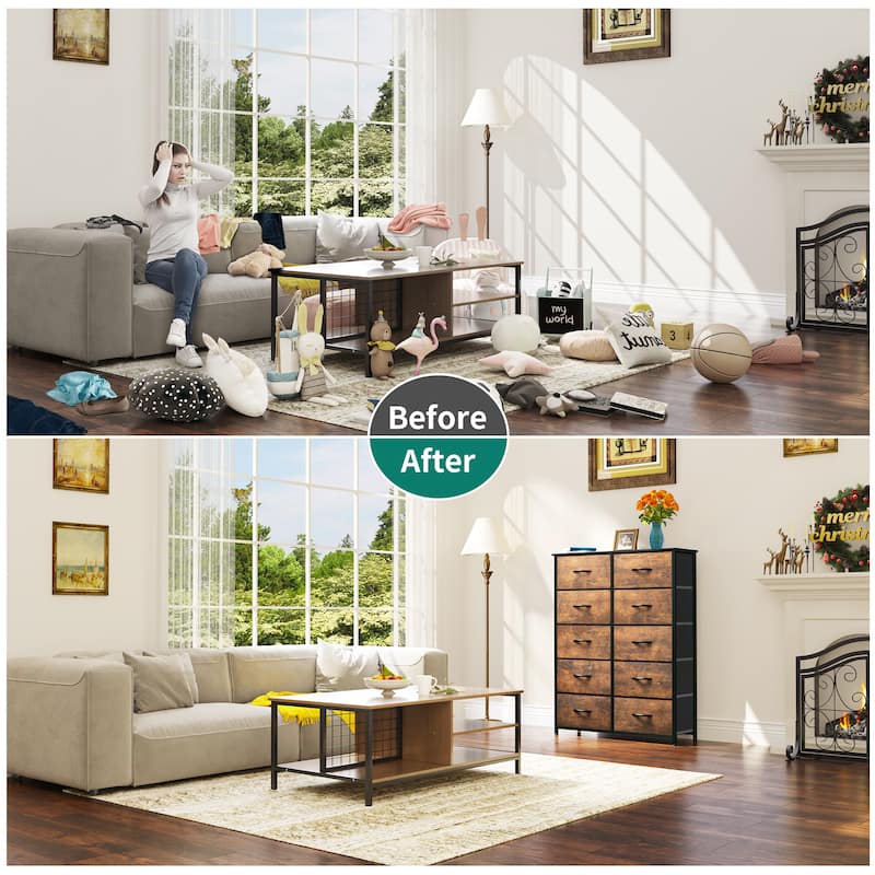 Moasis 10-drawer Bedroom Dresser Storage Tower