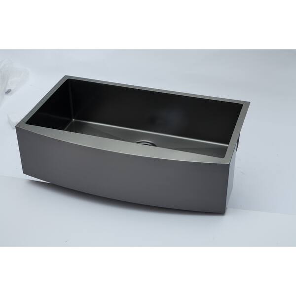 Shop 33 Inch Matte Black Stainless Steel Farmhouse Sink