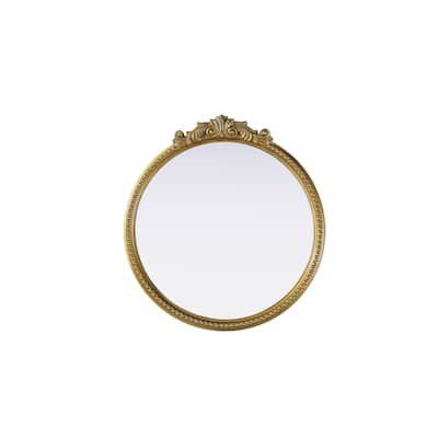 Isabeau Vintage Round Resin Mirror