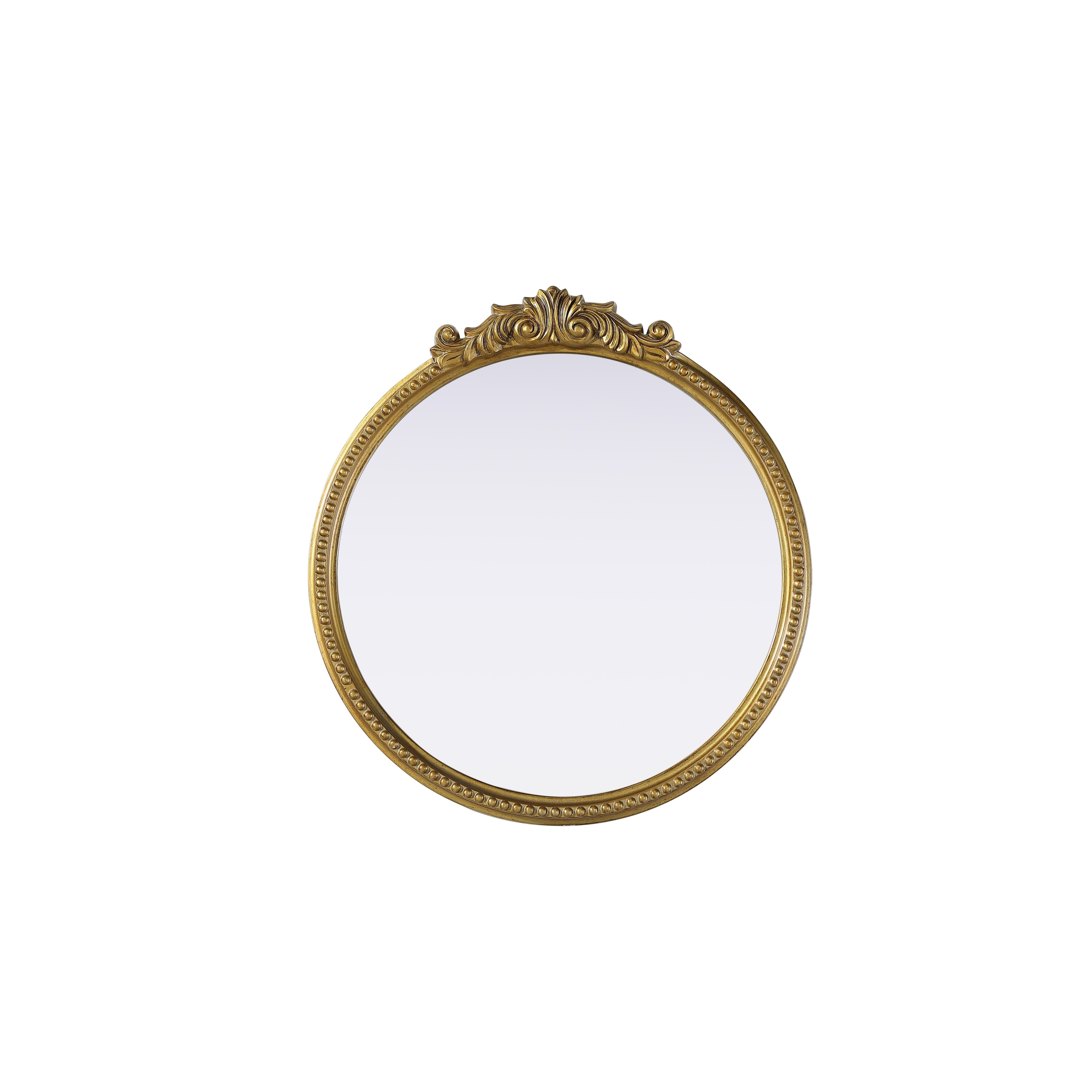 Isabeau Vintage Round Resin Mirror