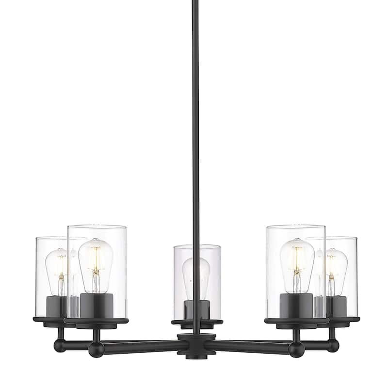Z-Lite 742-5 Thayer 5 Light 26" Wide Chandelier - Matte Black