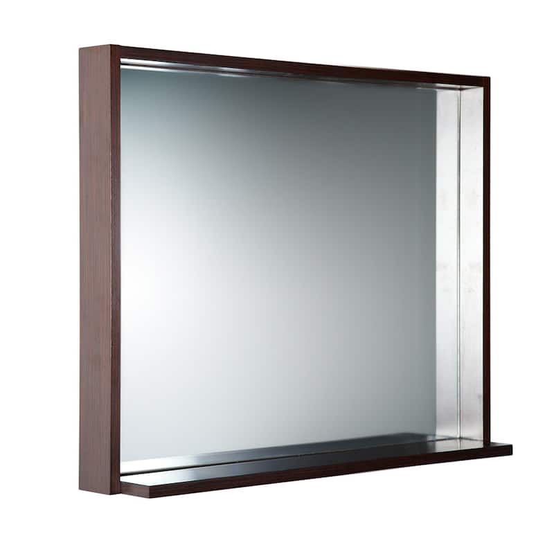 Fresca Allier 25-1/2" x 35-1/2" Plywood Framed Mirror with Shelf