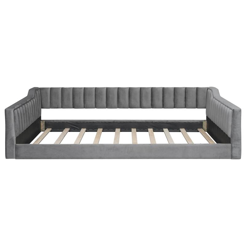 Full XL Size Upholstery Daybed and Side Storage pocket