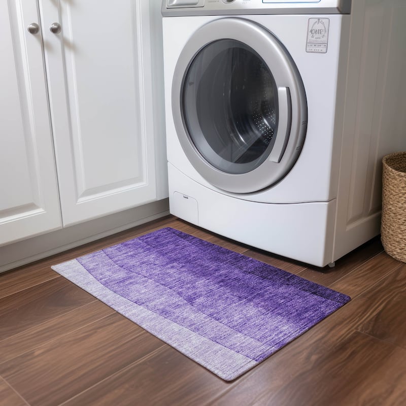 Machine Washable Indoor/ Outdoor Chantille Contemporary Ombre Rug - Purple - 1'8" x 2'6"