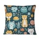 preview thumbnail 1 of 5, Designart "Nursery Zoo Animals I" Animal Printed Throw Pillow