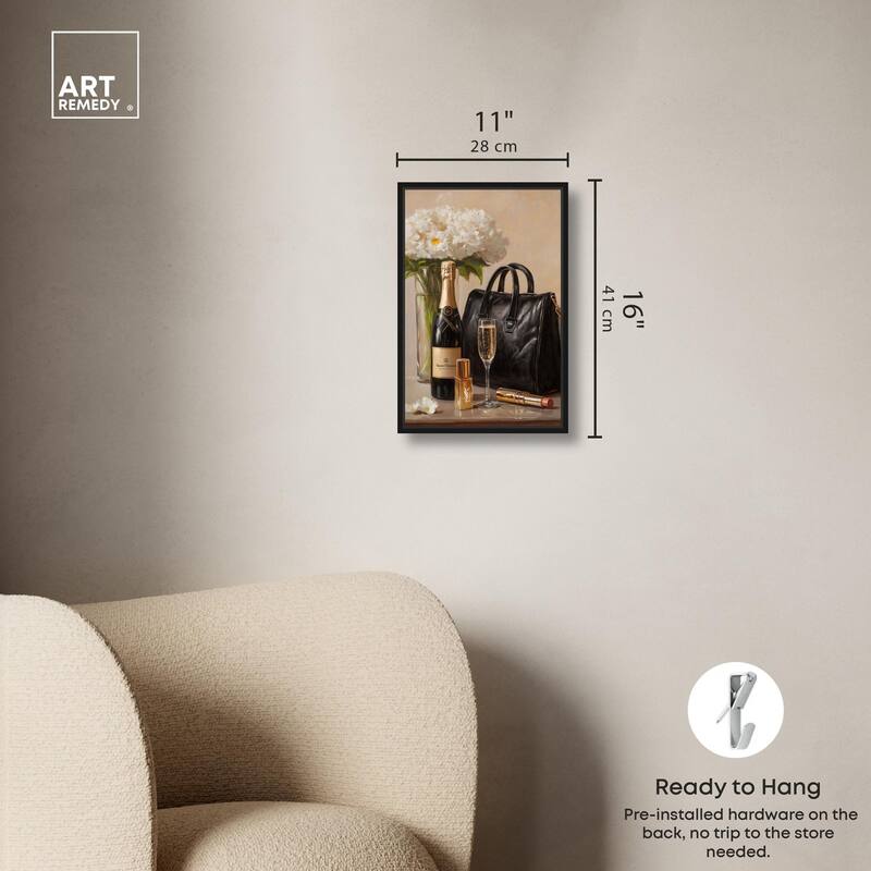 Cheers to Lovely Glam Canvas by Art Remedy