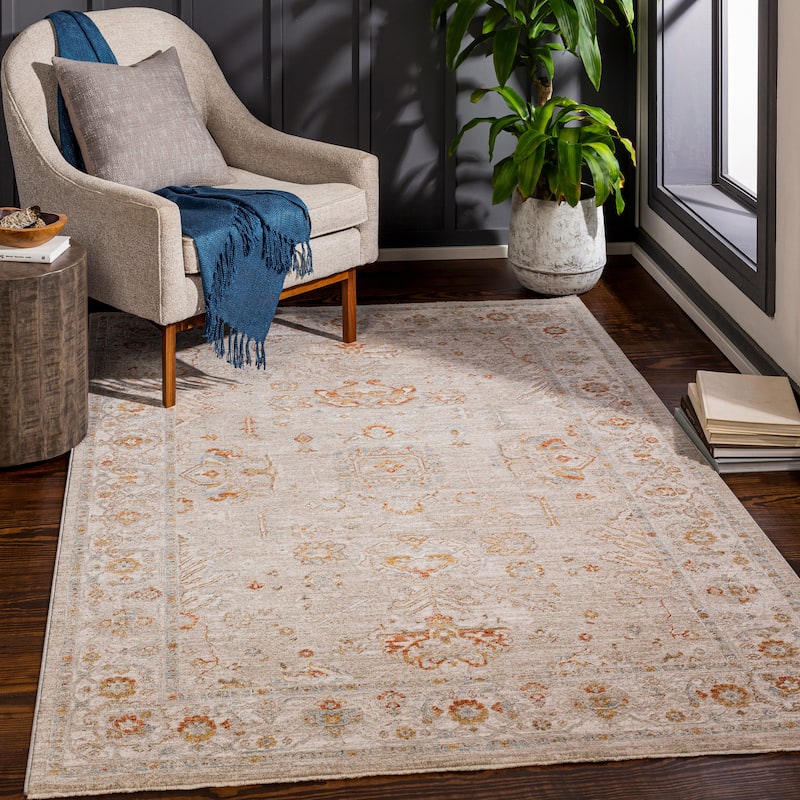 Artistic Weavers Krea Traditional Area Rug - 7'10" x 10'3" - Light Grey
