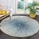 preview thumbnail 31 of 90, SAFAVIEH Evoke Juli Abstract Boho Burst Rug 5'1" x 5'1" Round - Royal/Ivory