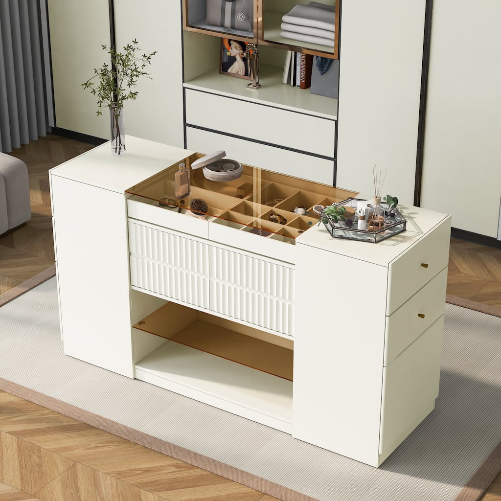 Modern Luxury Multi-Functional Island Vanity Dresser