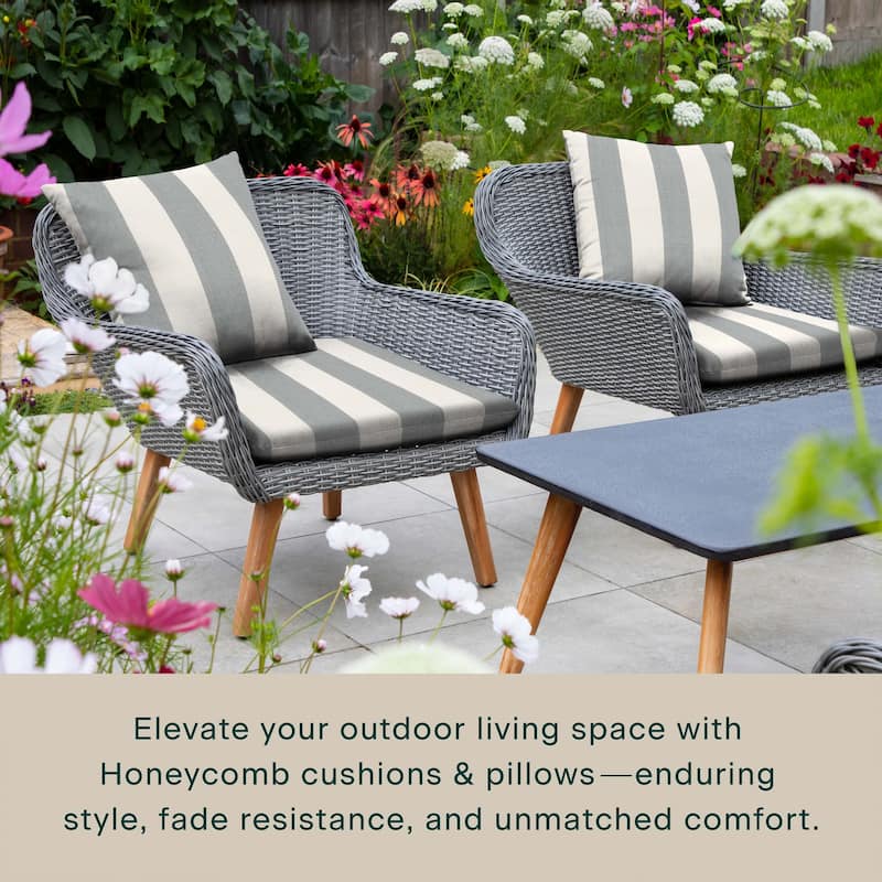 Outdoor Universal Seat Cushion (2-Pack) - 18" wide x 17.5" deep x 2.5" thick