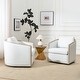 preview thumbnail 93 of 165, KINWELL 31"W Oak Frame Upholstered Swivel Barrel Armchair