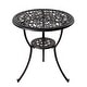 preview thumbnail 19 of 20, Nuu Garden Outdoor 3-Piece Cast Aluminum Patio Set with Cushions and Umbrella Hole