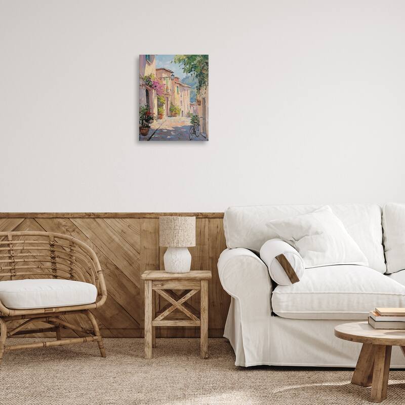 Stupell Cobblestone Path City Architecture Canvas Wall Art Design By Nini Art