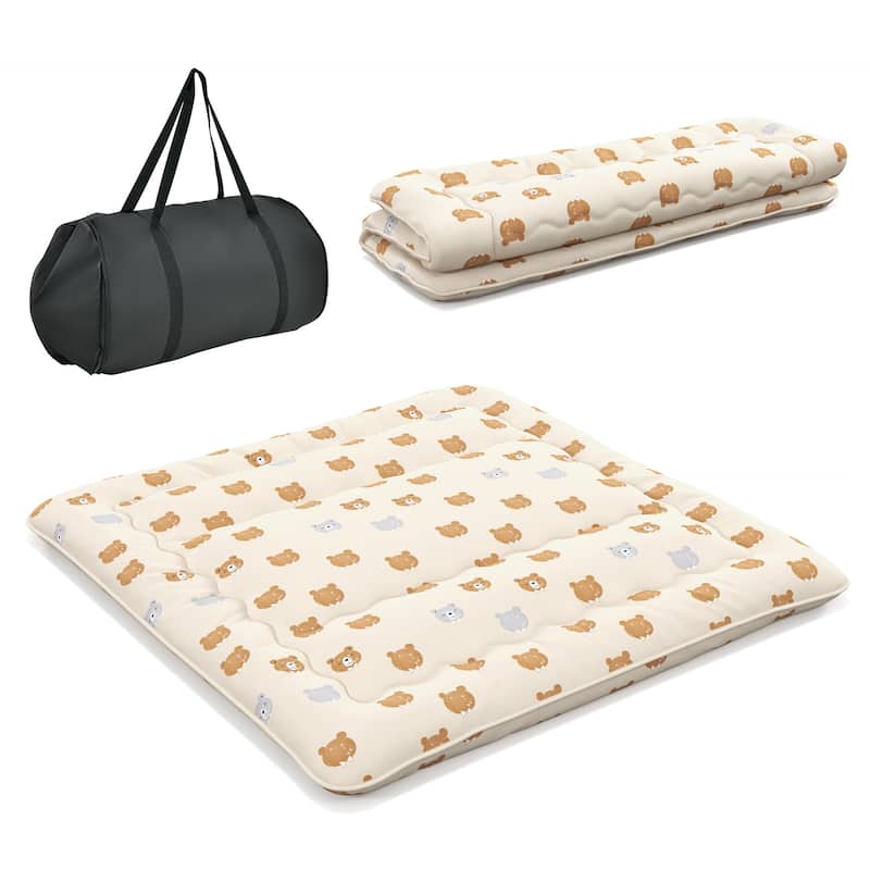 Futon Mattress Floor Sleeping Pad with Washable Cover