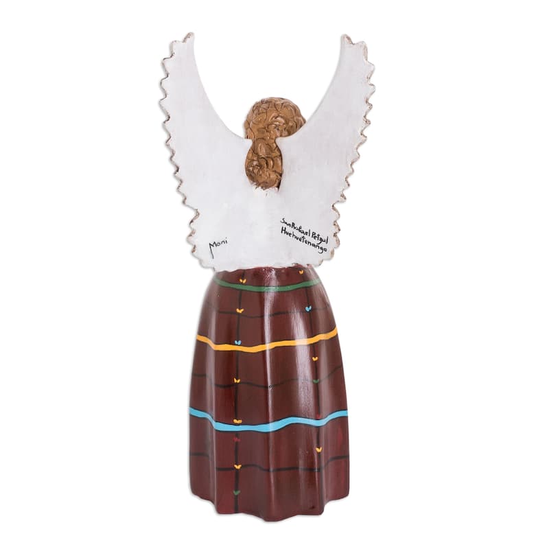 Novica Handmade Petite San Rafael Petzal Ceramic Angel Sculpture
