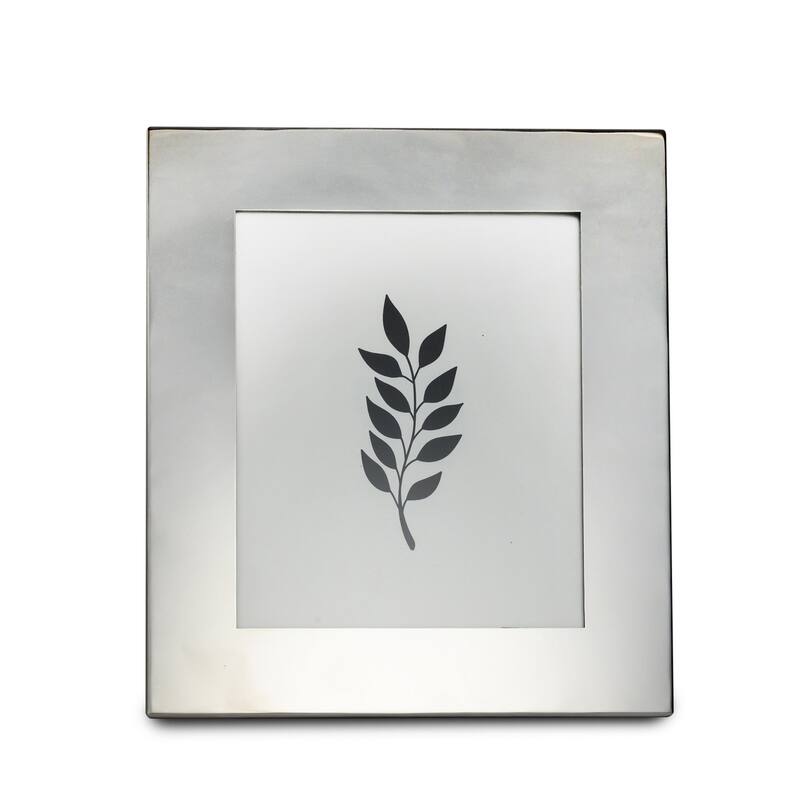 Wide Rectangular Picture Frame - for 8" x 10" Photo - Silver