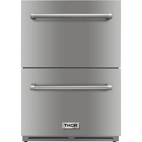 Thor Kitchen 24-inch Indoor/Outdoor Under-counter Refrigerator Drawers