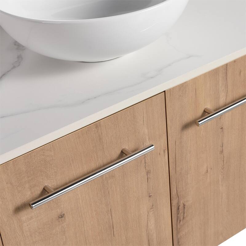 ARTCHIRLY 24"/30" Bathroom Vanity with Sink, Floating Bathroom Vanity with 2 Soft Close Doors