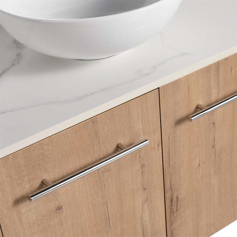 Bathroom Vanity With Sink In 24/30 Inch, Floating Bathroom Vanity With Soft Close Door