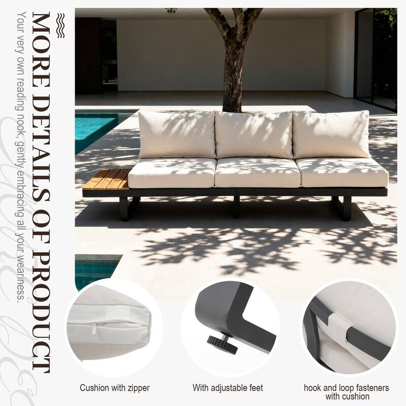 Outdoor Modular Aluminum Patio Conversation Set