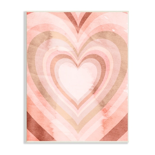 Stupell Retro Pink Heart Kaleidoscopic Pop Pattern Wood Wall Art - Bed Bath  & Beyond - 33854835