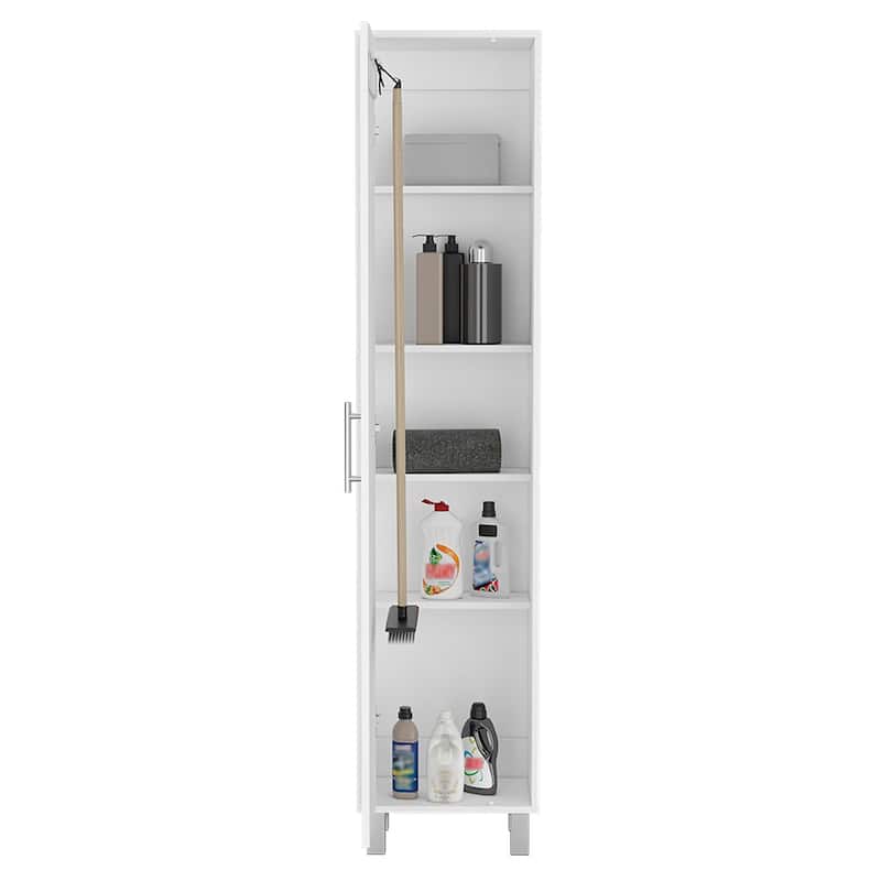 Laska 71" Tall 5-Shelves Storage Cabinet Broom Closet - N/A