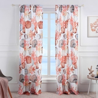Greenland Home Fashions Beach Days Curtain Panels (set of 2) - 84 W x 84 L