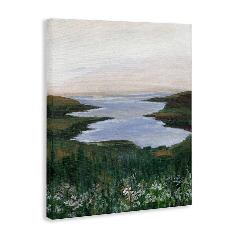 Stupell Peaceful Greenery by Lake Canvas Wall Art Design By Nikita Jariwala