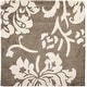 preview thumbnail 10 of 57, SAFAVIEH Florida Shag Hilde Floral 1.2-inch Thick Rug 6'7" Square - Smoke/Beige - Square