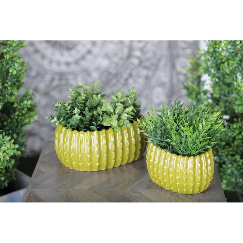 White Ceramic Indoor Outdoor Planter (Set of 3)
