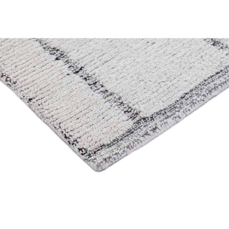 Terra by Obeetee Sun Lines Rug - Cream/Onyx - 7'9" x 9'9"