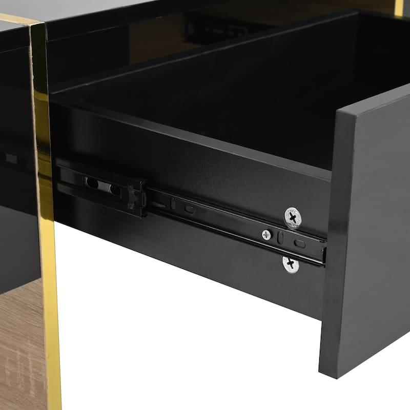 47.2" x 31.4" Minimalist High Gloss Coffee Table