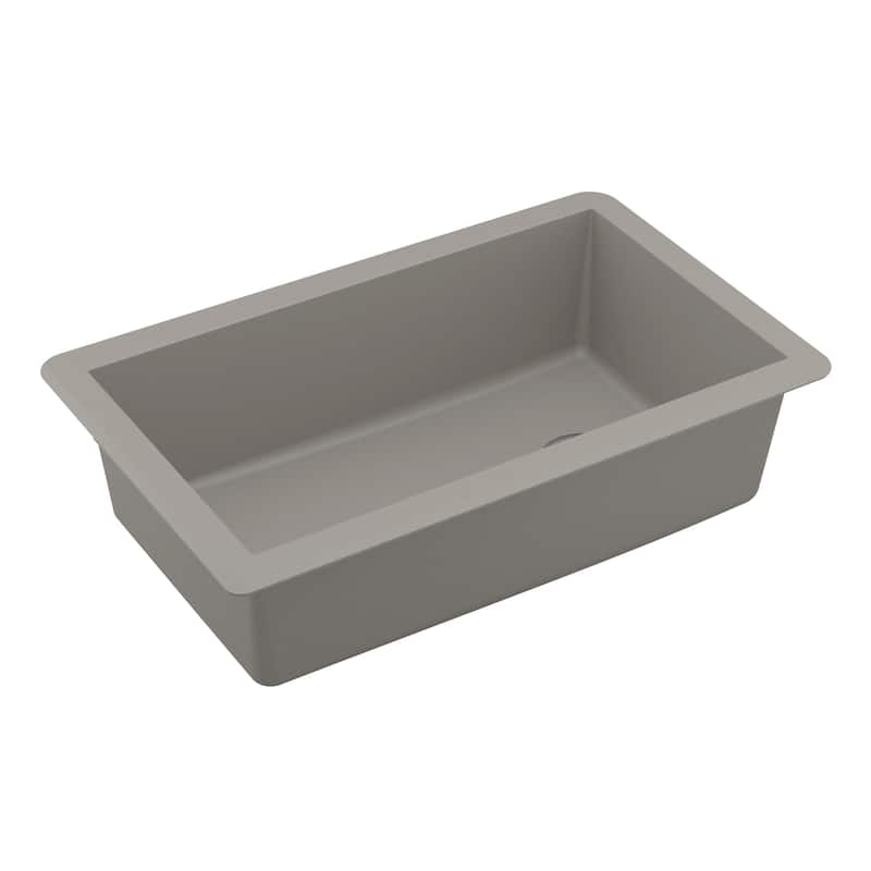 Karran Undermount Quartz 32 in. Single Bowl Kitchen Sink Kit