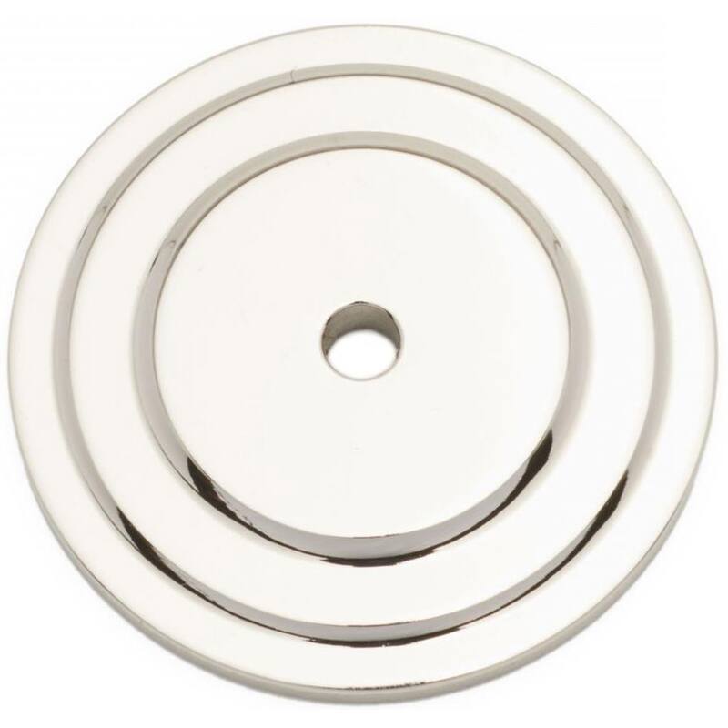 RK International BP 7821 Ringed 1-5/8" Round Solid Metal Traditional - Polished Nickel
