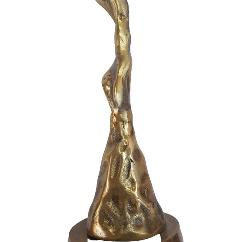 Candle Holders Set of 2 - Silver Metal Pillar, 30/21" - 30.0"