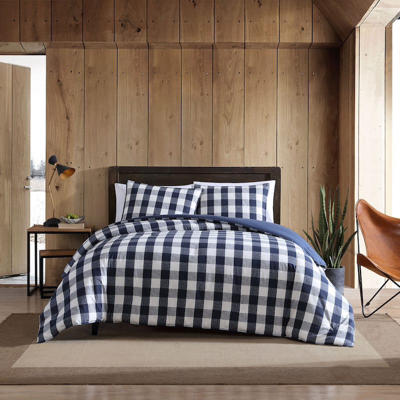 Eddie Bauer Lakehouse Plaid Blue Comforter Set