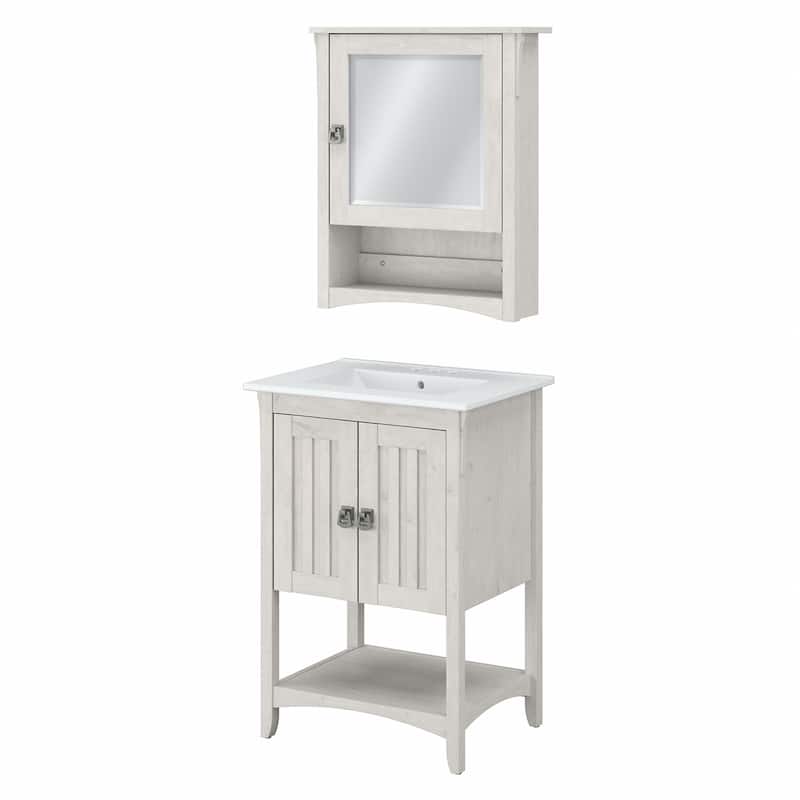 Salinas 24W Bathroom Vanity Sink & Medicine Cabinet by Bush Furniture