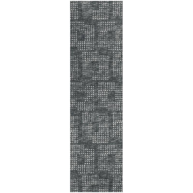 Indoor/ Outdoor Eleanor Modern Houndstooth Washable Rug