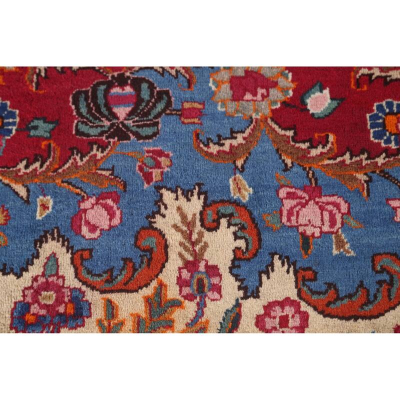 Floral Kashmar Persian Antique Area Rug Handmade Wool Carpet - 10'3"x 12'10"