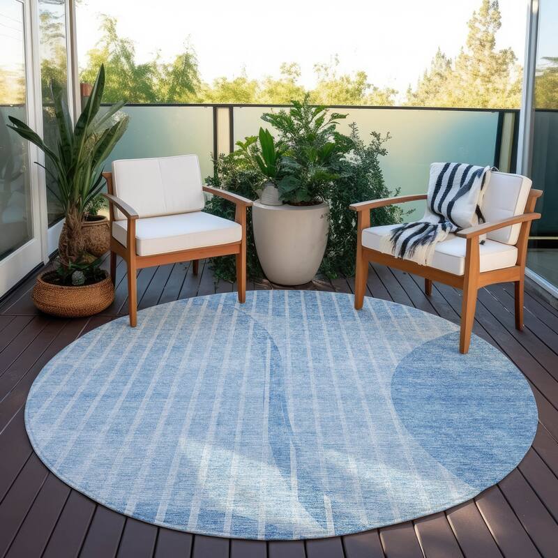 Machine Washable Indoor/ Outdoor Chantille Contemporary Rug